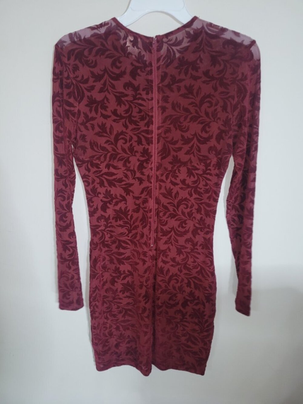 Windsor Burgundy Small Bodycon Mini Dress - Picture 7 of 7